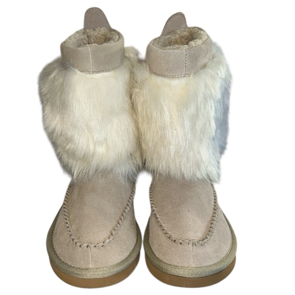Rampage Westie Faux Fur and Suede Fleece Lined Leather Boots Size 6 - Picture 4 of 11